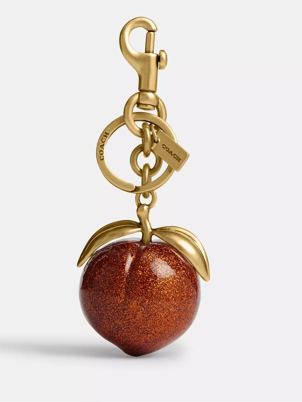 Coach The Summer I Turned Pretty Peach Bag Charm Keychain